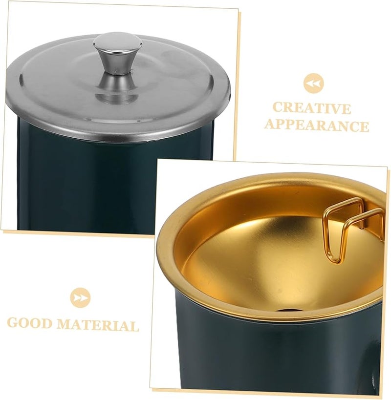 Wall Mounted Windproof Metal Ashtray With Lid For Outdoor Smoking Area - Image 3